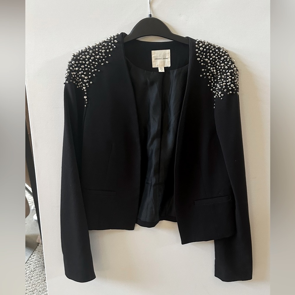 Jeweled Black Blazer
